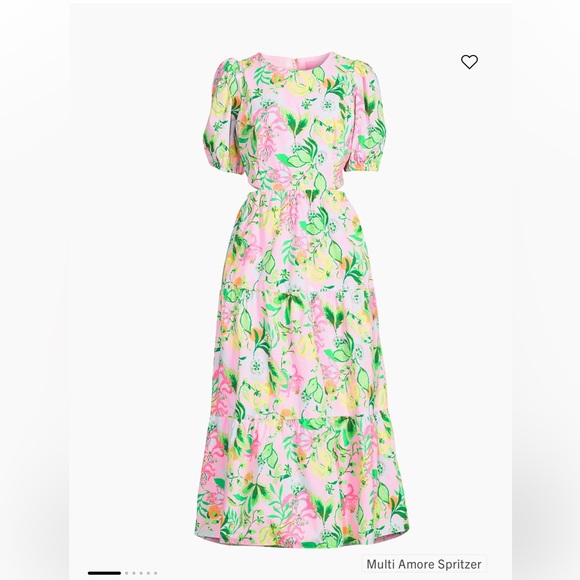 Lilly Pulitzer NWT Size 6 Lyssa midi-dress in Multi Amore Spritzer - Picture 2 of 2